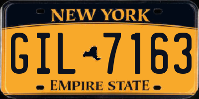 NY license plate GIL7163