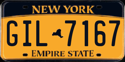 NY license plate GIL7167
