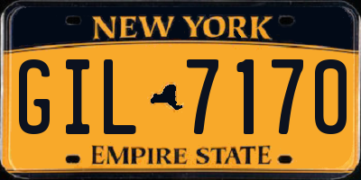 NY license plate GIL7170