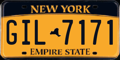 NY license plate GIL7171