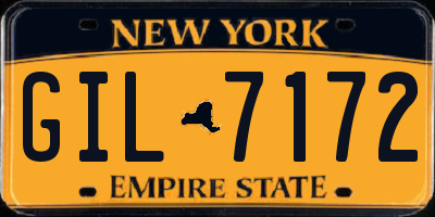 NY license plate GIL7172