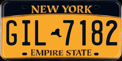 NY license plate GIL7182