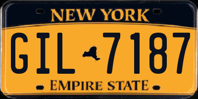 NY license plate GIL7187
