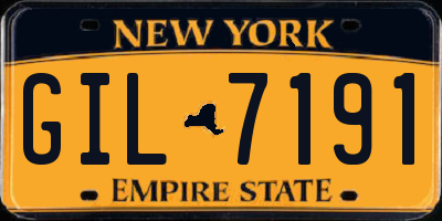NY license plate GIL7191