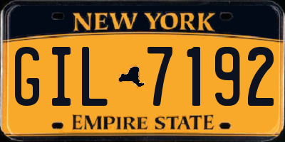 NY license plate GIL7192