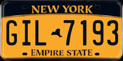 NY license plate GIL7193