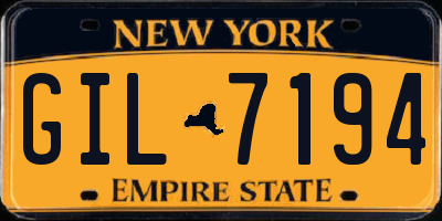 NY license plate GIL7194