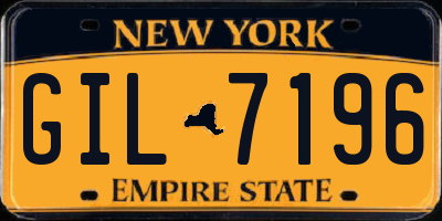NY license plate GIL7196