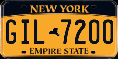 NY license plate GIL7200