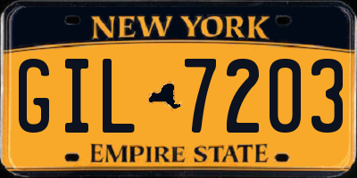NY license plate GIL7203