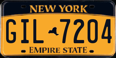 NY license plate GIL7204