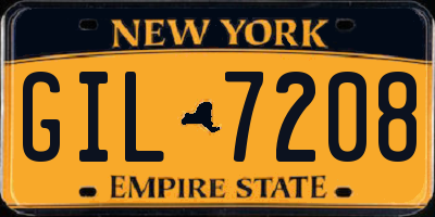 NY license plate GIL7208