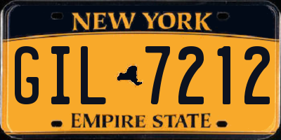 NY license plate GIL7212