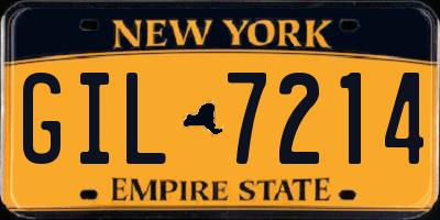 NY license plate GIL7214