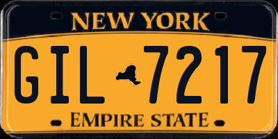 NY license plate GIL7217