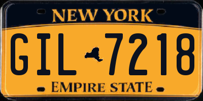 NY license plate GIL7218