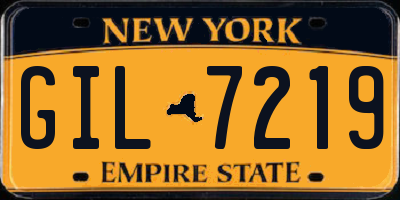 NY license plate GIL7219