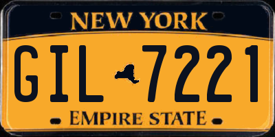 NY license plate GIL7221