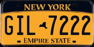 NY license plate GIL7222