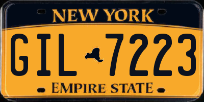NY license plate GIL7223