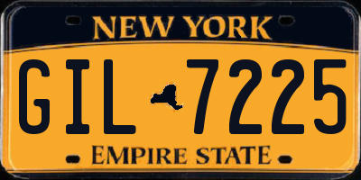NY license plate GIL7225