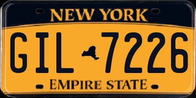 NY license plate GIL7226