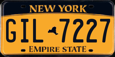 NY license plate GIL7227