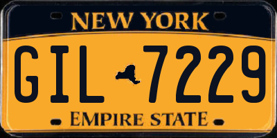 NY license plate GIL7229