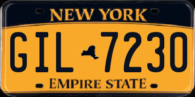 NY license plate GIL7230