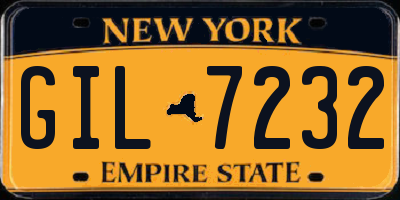 NY license plate GIL7232