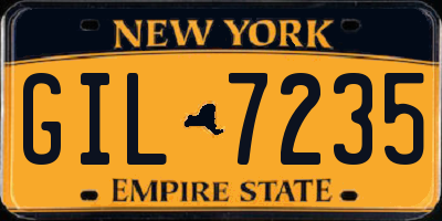 NY license plate GIL7235