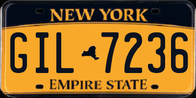 NY license plate GIL7236