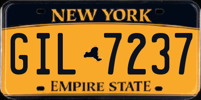 NY license plate GIL7237