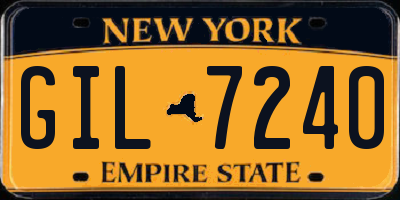NY license plate GIL7240