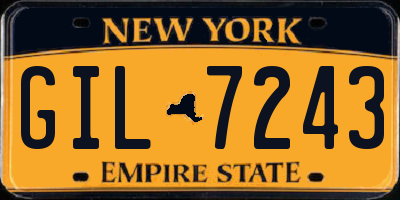 NY license plate GIL7243