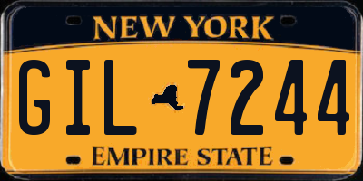 NY license plate GIL7244