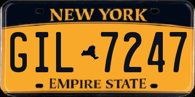 NY license plate GIL7247