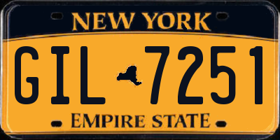 NY license plate GIL7251
