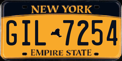 NY license plate GIL7254