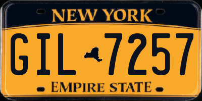 NY license plate GIL7257