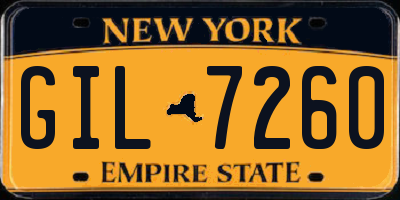 NY license plate GIL7260
