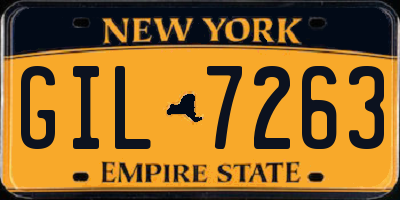 NY license plate GIL7263