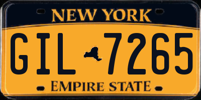 NY license plate GIL7265