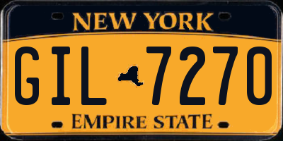 NY license plate GIL7270