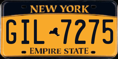 NY license plate GIL7275