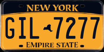 NY license plate GIL7277
