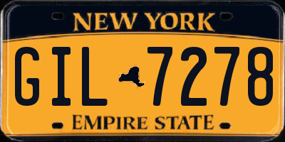 NY license plate GIL7278
