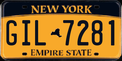NY license plate GIL7281