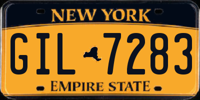 NY license plate GIL7283