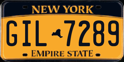 NY license plate GIL7289